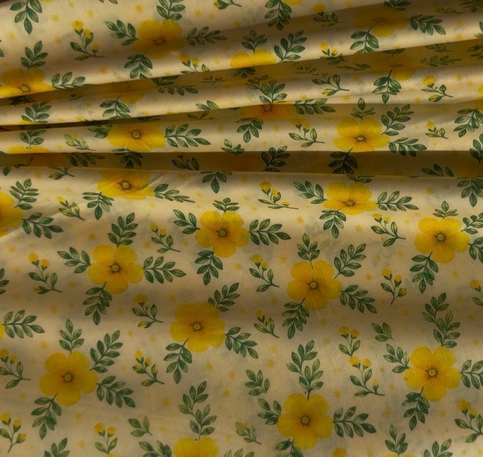 Luxury Cotton Fabric - Flowers AN001