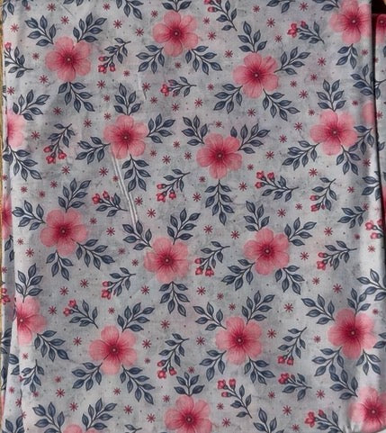 Luxury Cotton Fabric - Flowers AN001
