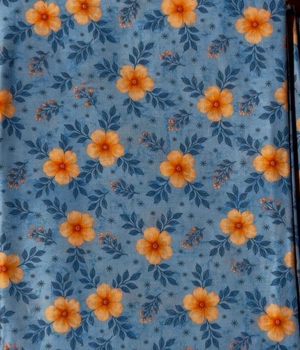 Luxury Cotton Fabric - Flowers AN001